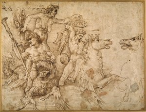 Schlacht der Tritonen, nach Andrea Mantegna von Raphael
