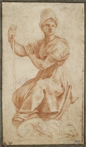 Allegorische weibliche Figur; Allegorie der Fides von Raphael