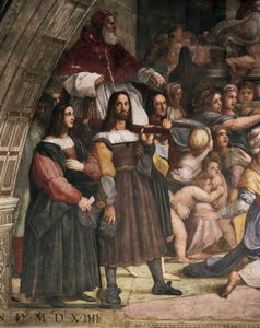 Sänftenträger, die Papst Julius II. tragen (Detail) von Raphael (1483 1520)