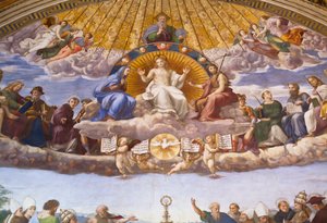 Detail der Disputation des Heiligen Sakraments, ca. 1509-10 von Raphael (1483 1520)