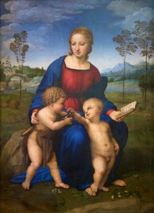 Madonna des Stieglitzes (Madonna del Cardellino) ca. 1505-06 (nach der Restaurierung)