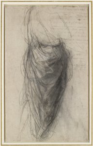 Studie für das Gewand eines Mannes von hinten von Raphael