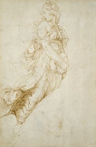Studie für die Figur der Melpomene von Raphael