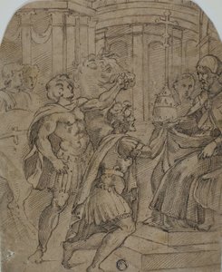 Studie für den Kaiser Konstantin, der dem Papst Silvester die Tiara anbietet
