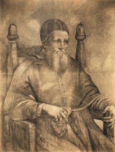 Studie für das Porträt von Papst Julius II, 1500-12 von Raphael