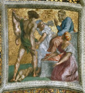 Das Urteil Salomos Deckenfresko in der Stanza della Segnatura, ca. 1510-1511 von Raphael