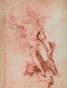 Studie für einen Johannes den Täufer, Zeichnung von Raffaello Sanzio. Gabinetto dei Disegni e delle Stampe, Uffizien, Florenz