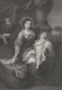 Die Heilige Familie, mit dem schlafenden Christuskind im Schoß der Jungfrau, ca. 1778-86 von Raphael Morghen
