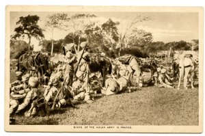 Sikhs der indischen Armee in Frankreich, 1914-15 (Sepia-Foto) von Raphael Tuck and Sons