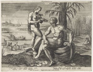 Phlegmatisches Temperament (Serie: Vier Temperamente) von Raphaël Sadeler (I)