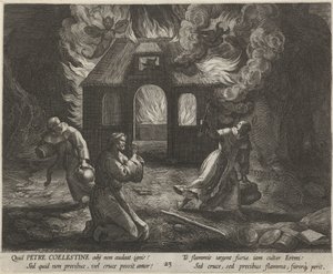 Heiliger Petrus Coelestinus als Einsiedler von Raphaël Sadeler (I)