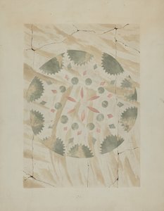 Detail der Schablonenwand, ca. 1937 von Ray Holden