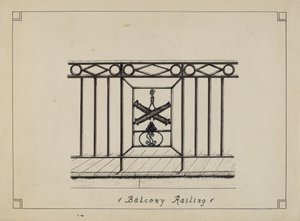 Balkongeländer aus Gusseisen von Ray Price