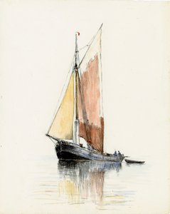 Gabare auf der Gironde-Mündung von Raymond Bonnefon