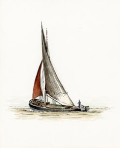 Gabare auf der Gironde-Mündung von Raymond Bonnefon