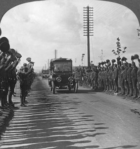 Ein königlicher Besuch bei den Truppen, begeisterter Empfang durch die Kanadier, Erster Weltkrieg