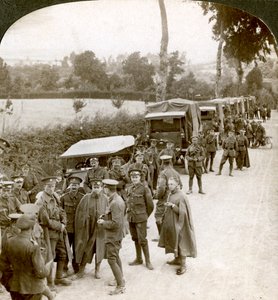 Munitionskonvoi in einer Flandernstraße, Erster Weltkrieg