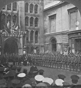 Inspektion der Ehrenwache in der Guildhall, London, Erster Weltkrieg, ca. 1914-ca. 1916
