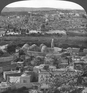 Jerusalem, die heilige Stadt, von den Türken befreit, Palästina, Erster Weltkrieg, um 1917-1918