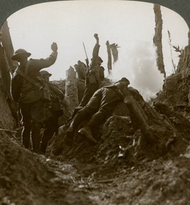 Nordländische Truppen bombardieren eine deutsche Maschinengewehrstellung, Polygon Wood, 20. Jahrhundert
