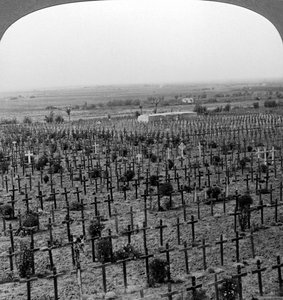Tyne Cot Friedhof, Passchendaele Ridge, Belgien, Erster Weltkrieg, ca. 1918-1919