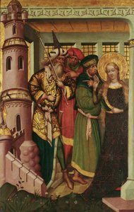 Die hl. Barbara wird in den Turm geführt von Regensburger Maler