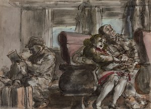 Passagiere in einem Zugabteil von Reginald Marsh
