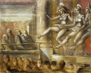 Drei Chorusmädchen von Reginald Marsh