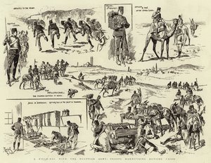 Ein Feldtag mit der ägyptischen Armee, Truppen manövrieren außerhalb von Kairo
