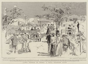 Rasen-Tennis in Indien, ein Hill Station Club