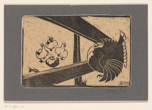 Truthahn und Enten am Zaun