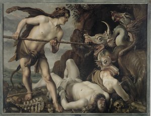Kadmos tötet den Drachen von Reinhold Timm