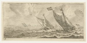 Fähren auf rauer See von Reinier Nooms