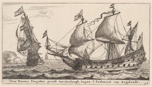 Zwei niederländische Fregatten von Reinier Nooms, called Zeeman