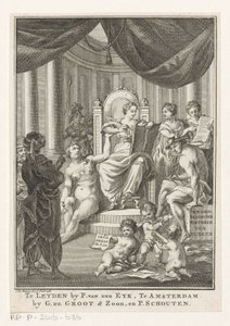 Allegorische Darstellung mit Geschichte, Wahrheit, Altertumskunde und Vorsicht von Reinier Vinkeles (I)