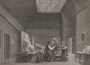 Die Zeichenschule der Felix Meritis Gesellschaft in Amsterdam, ca. 1800 von Reinier Vinkeles