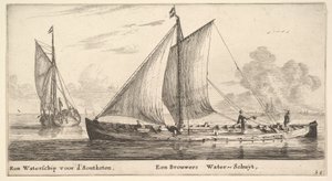 Ein Wasserschiff, das Wasser für Salinen transportiert, und ein anderes, das Wasser transportiert
