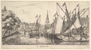 De Appelmarckt Der Apfelmarkt, aus Ansichten in Amsterdam, Platte 6, ca. 1659-62