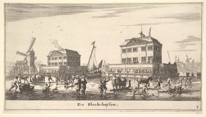 Winterszene am Blockhaus in Amsterdam, 17. Jahrhundert