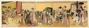 Parodie auf Prinz Genji und seine Prozession von Rekisentei Eiri