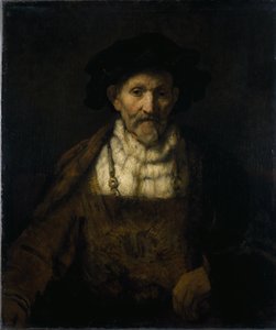 Ein alter Mann in fantasievoller Kostümierung von Rembrandt Harmensz. van Rijn