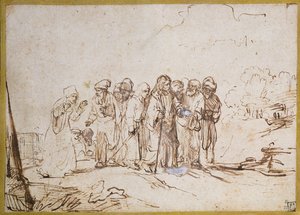 Christus und die kanaanäische Frau von Rembrandt van Rijn