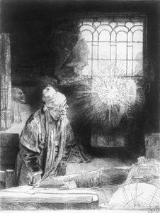 Dr. Faustus in seinem Arbeitszimmer