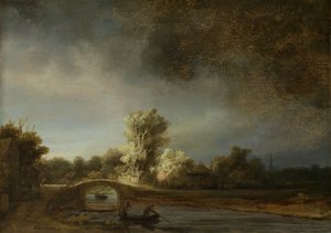 Landschaft mit einer Steinbrücke, ca. 1638