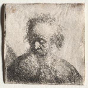 Alter Mann mit fließendem Bart: Büste von Rembrandt Harmensz. van Rijn
