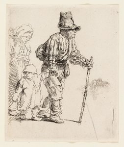 Bauernfamilie auf der Wanderung, ca. 1652 von Rembrandt Harmensz. van Rijn