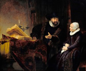 Porträt des Mennonitenpredigers Cornelius Claesz Anslo und seiner Frau Aaltje Gerritsdr Shouten von Rembrandt van Rijn