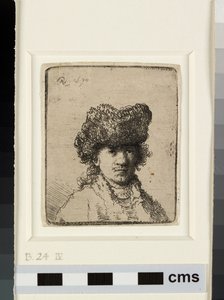Selbstporträt mit Pelzmütze von Rembrandt van Rijn