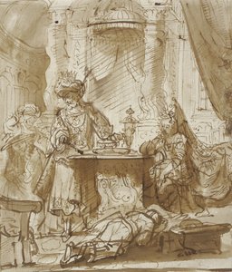 Die Erniedrigung Hamans vor Ahasverus und Esther von Rembrandt van Rijn