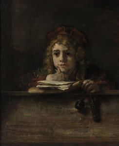 Titus an seinem Schreibtisch von Rembrandt Harmensz. van Rijn